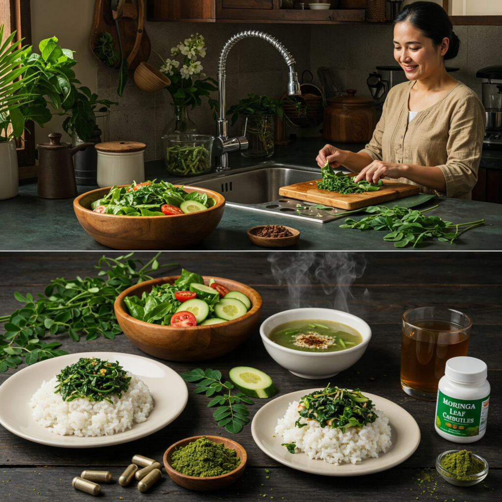Cara makan Daun Moringa